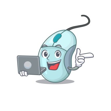 Bilgisayarla çalışan bilgisayar faresinin akıllı karakteri