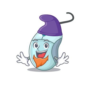 Komik bilgisayar faresi çizgi film maskotu Elf rolünde