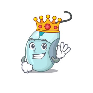 King 'in çizgi film maskotu tarzında stilize edilmiş bir bilgisayar faresi.