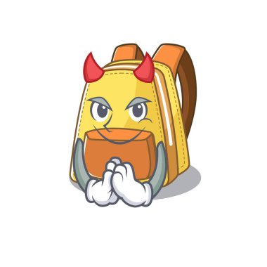Devil kids school backpack Cartoon in character design