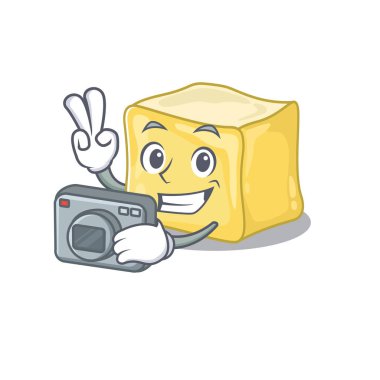 Kameralı havalı fotoğrafçı kremalı tereyağı karakteri