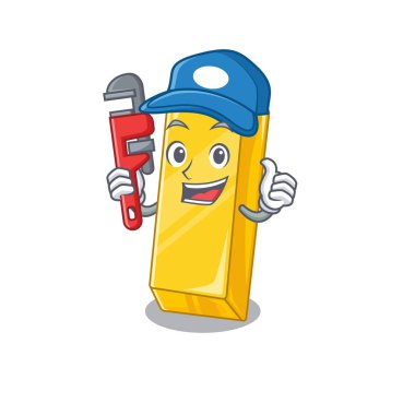 Maskot tarzı serin Tesisatçı Altın Çubuğu