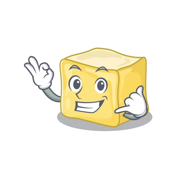 Llámame divertido cremosa mascota de mantequilla estilo de imagen — Vector de stock