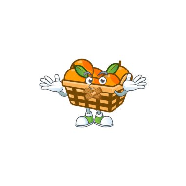 Sepet portakallarının sessiz bir jesti maskot karakter tasarımı