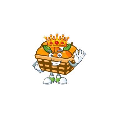 Çizgi film maskotu tarzında sersemletici portakallar.