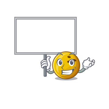 Tatlı bir bowling topu resmi. Çizgi film karakteri bir tahta getiriyor.