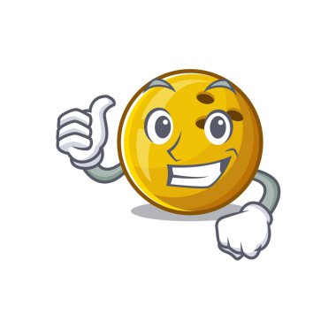 Neşeli bowling topu, başparmak hareketi yapıyor.