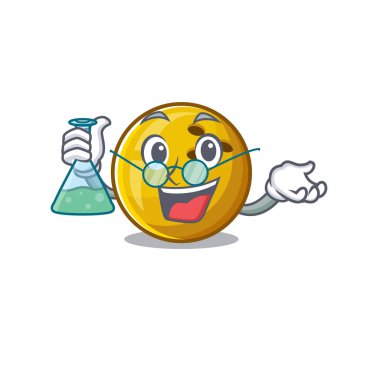 Cam tüplü akıllı Profesör Bowling topu karakteri