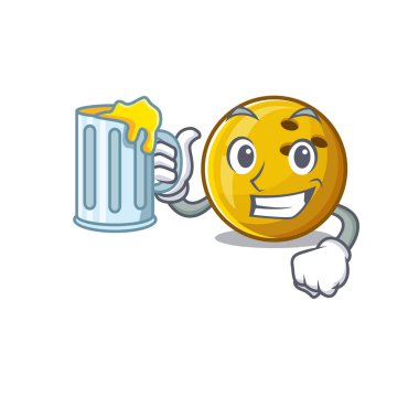 Büyük camlı mutlu bowling topu maskotu tasarımı