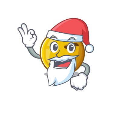 Noel Baba 'nın bovling topu maskotu resmi.