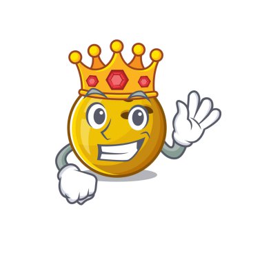 Çizgi film maskotu stili King 'in göz kamaştırıcı bowling topu.