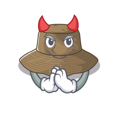 Şeytan Kovası Şapka Karakter Tasarımı Çizgisi