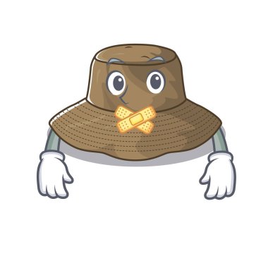 Kova şapkalı maskot karakterinin sessiz bir jesti.