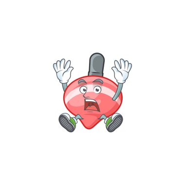 Çin kırmızısı bir ikon karakter. Şok edici bir jesti var.