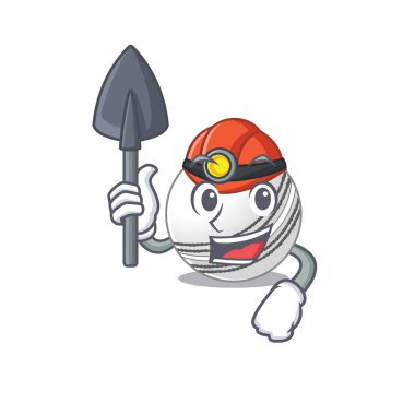 Akıllı Miner kriket topu çizgi film karakteri tasarımı