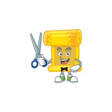 Havalı dost canlısı berber Çinli altın tomar çizgi film karakteri tarzı