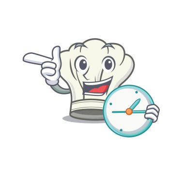 Çizgi film karakteri tarzı aşçı şapkası saat sahibi