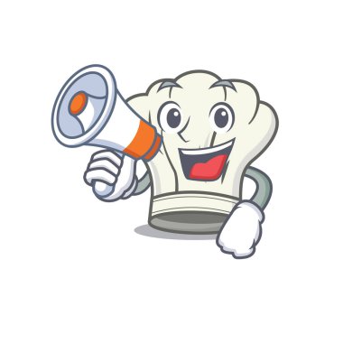 Aşçı şapkasının megafonu olan bir ikonu.