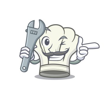 Akıllı tamirci şapka çizgi film karakteri tasarımı