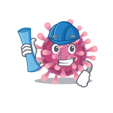 Zarif mimar korona virüsü mavi iz ve mavi miğfere sahip.