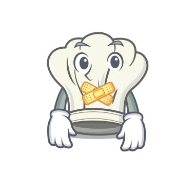 Aşçı şapkası maskot karakter tasarımının sessiz bir jesti