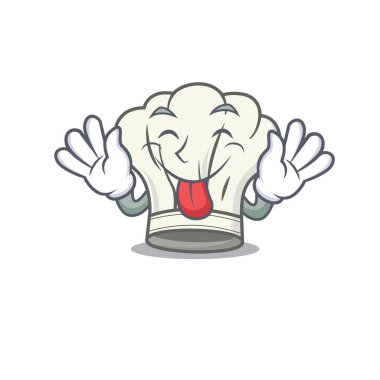 Tatlı aşçı şapkası maskot stili, dilsiz.