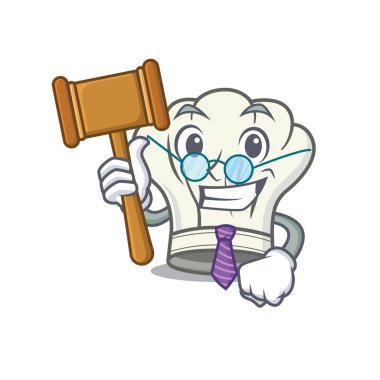 Akıllı yargıç maskot şapkası çizer.