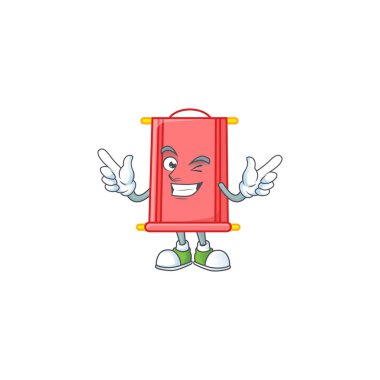 Komik surat Çinli kırmızı tomar çizgi film karakteri.