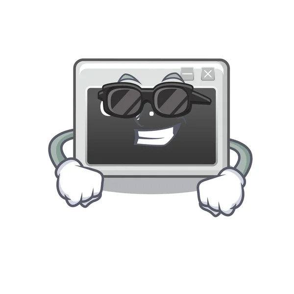 Super cool command window character wearing black glasses — 스톡 벡터
