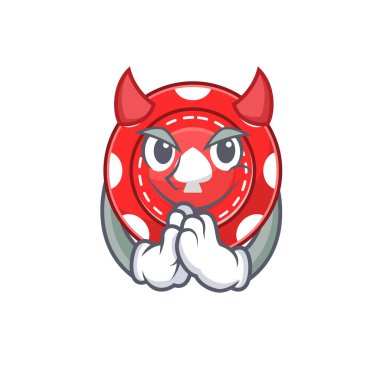 Şeytan kumar çipleri Karakter tasarımı çizgi filmi