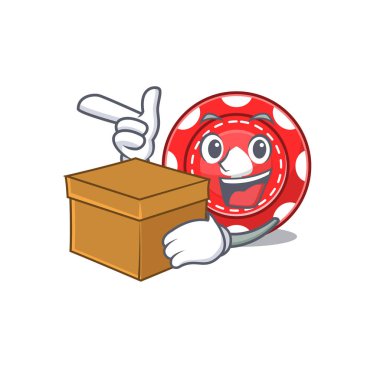 Sevimli kumar fişleri çizgi film karakteri. Kutusu var.