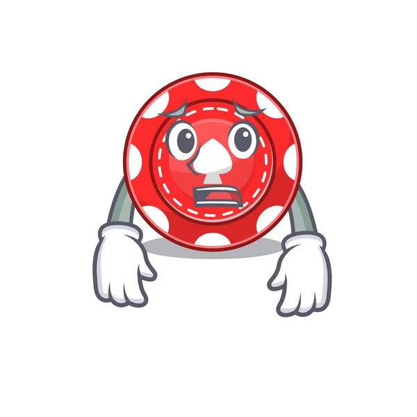 Une image de jetons de jeu montrant regard effrayé visage — Image vectorielle