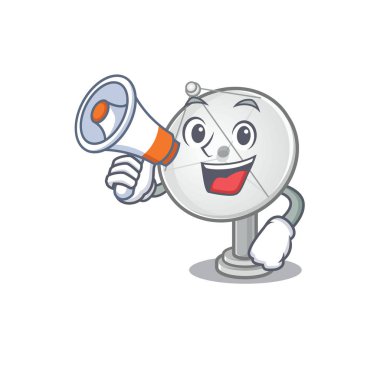 Uydu anteninin megafonu olan bir ikonu