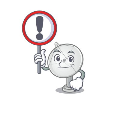 Serin ve komik uydu anteni bir işaret kaldırdı.