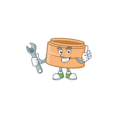 Akıllı mekanik gamzeli sepet çizgi film karakteri tasarımı