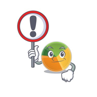 Havalı ve komik pasta grafiği bir işaret kaldırdı.