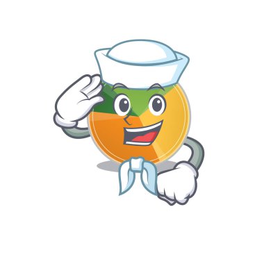 Şapka takan bir turta çizelgesi maskotu.