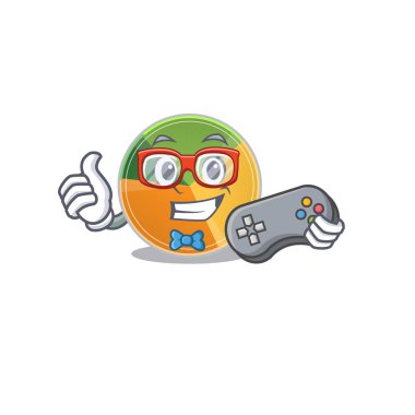 Gülen Oyuncular pasta grafiği maskot stili