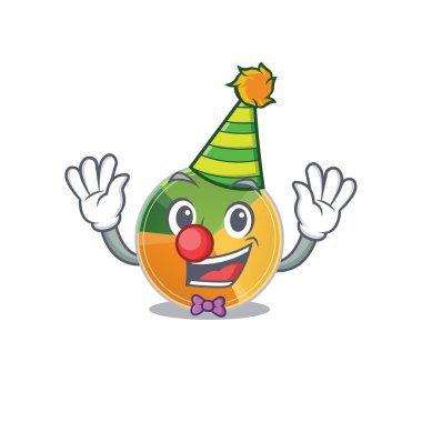 Komik palyaço pasta grafiği çizgi film karakteri maskotu tasarımı