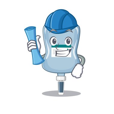 Zarif Mimari tuz torbası mavi iz ve mavi miğfer.