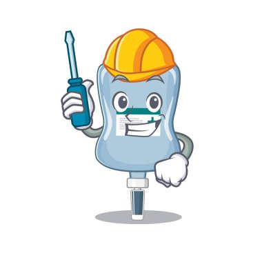 Çizgi film karakteri tarzında serin otomotiv tuzlu çanta