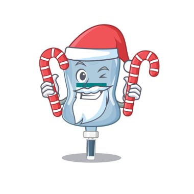 Saline bag Noel Baba kostümlü çizgi film karakteri