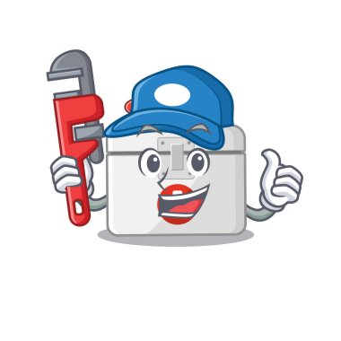 Cool Plumber first aid kit on mascot picture style