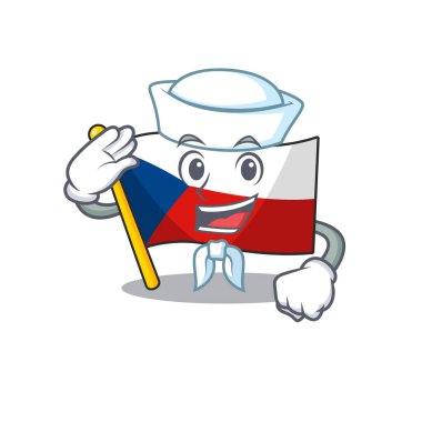 Şapka takan Czechia Denizcisi 'nin maskot tasarımı.