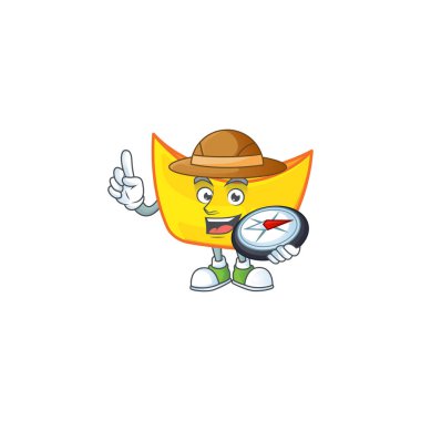 Çin altın külçesi stilize Explorer bir pusula var