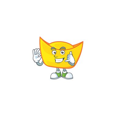 Bana komik Çinli altın külçeli maskot resmi de.