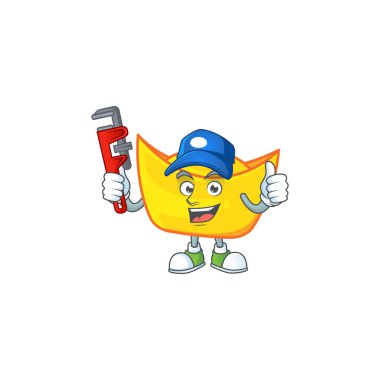 Havalı Plumber Çinli altın külçeli maskot resmi.