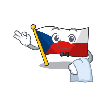 Dost canlısı bayrak czechia Karakteri Garson olarak duruyor