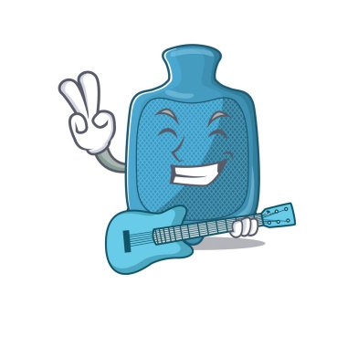 Gitarlı sıcak su torbası gösterisi.
