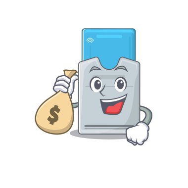 Zengin, zengin, para çantalı çizgi film karakteri.